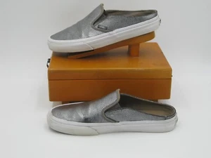 Vans Silver Metallic Snake Slip On Sneakers Women's Size 9 Men's Size 7.5 - Picture 1 of 7