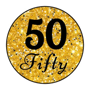 50. Geburtstag, Jubiläumsaufkleber, Etiketten, Etiketten, Umschlagsiegel,  - Bild 1 von 1