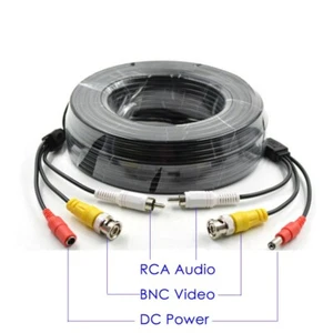 50 Feet Pre-made Video Audio Power CCTV BNC Extension Cable for Security Systems - Picture 1 of 5