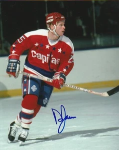 ¡FOTO DE COLECCIÓN FIRMADA DOUG JARVIS WASHINGTON CAPITALS 8x10! Autógrafo - Imagen 1 de 1