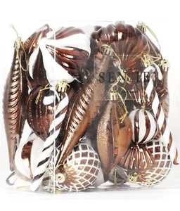 Christmas Ball Ornaments Shatterproof Plastic Tree Ornaments 24 PCS Shaped - Picture 1 of 7