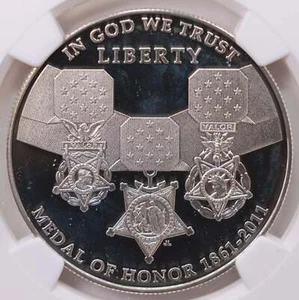 2011-P Medal of Honor., Silver Dollar Commemorative., NGC PF-69., Store #GMC010 - Picture 1 of 3