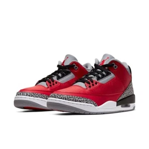 Nike Air Jordan 3 Retro SE Rojo Fuego/Rojo Fuego-Gris Cemento Para Hombre Talla 12 Usado - Imagen 1 de 12