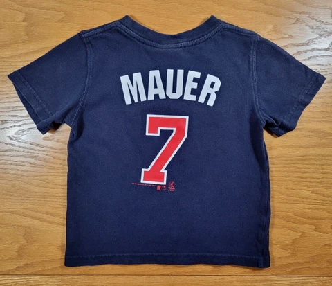 Joe Mauer T-Shirt Toddler 4T Minnesota Twins Blue Red Baseball MLB Name & Number Cover