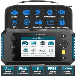 Romondes RD4000 OBD2 Diagnostic Scanner Tool Code Reader Oil ABS SAS EPB Reset - Picture 1 of 8