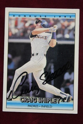 1992 Donruss Graig Shipley Signed Card #667 Padres - Image 1 of 3