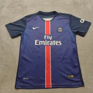 Ibrahimovic 10 PSG Paris Saint Germain T Shirt Youth Medium Blue Nike Dry Fit - Picture 1 of 18