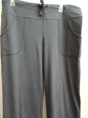 Pantalones deportivos Danskin Now para dama talla L 12/14 gris carbón-bolsillos-corbata en la cintura-NUEVOS Foto 1 de 4