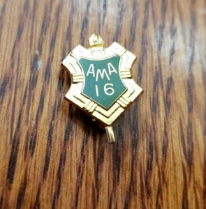 De colección AMA Motocicleta 16 Asociación Americana de Motociclistas Solapa Chaqueta Sombrero Prendedor - Imagen 1 de 4