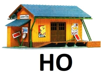 HO Scale - Farmingdale Freight  Station *BUILT-UP*  Item #MDP-694 - Image 1 of 2