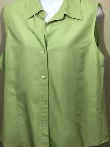 FIRST ISSUE LT GREEN SLEEVELESS BLOUSE SZ L NWOT - Picture 1 of 3