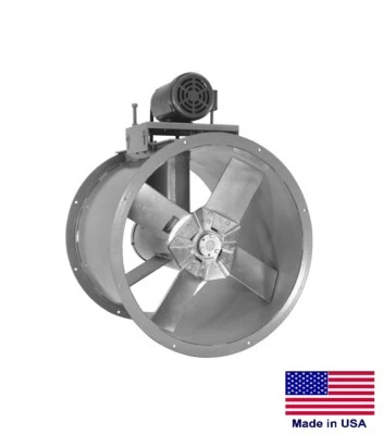 VENTILADOR DE DUTO AXIAL TUBO - Acionamento por correia - 36" - 230/460V - 3 Ph - 7,5 HP - 28.369 CFM - Imagem 1 de 2