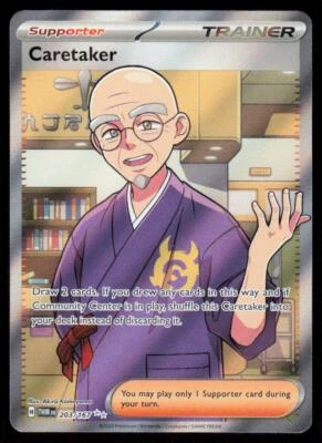 Caretaker 203/167 Ultra Rare Pokemon Twilight Masquerade NM - Image 1 of 2