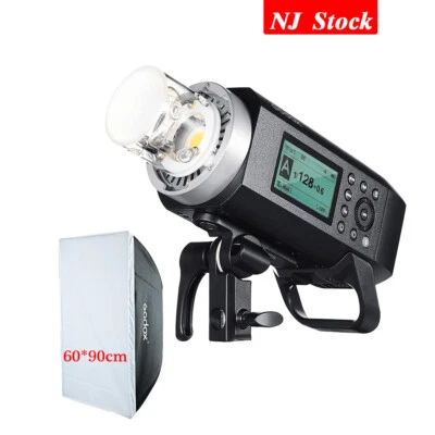 US Godox AD400Pro 2.4G TTL HSS Studio Flash+60*90cm Softbox For Sony Canon Nikon - Image 1 of 4