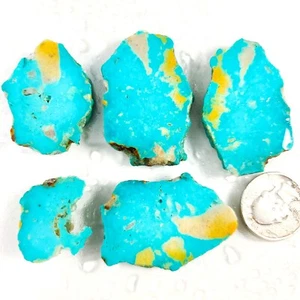 GS906 Hardy Pit Kingman turquoise rough slabs 53.9 grams; lapidary - Picture 1 of 9