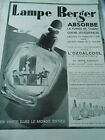 Publicit advertising 1929  Lampe Berger Absorbe la fume de Tabac L'Ozoalcool