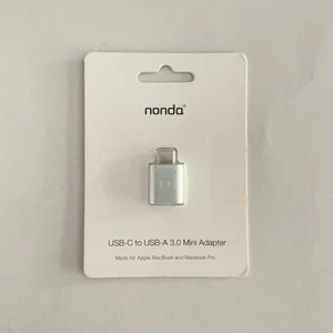 Nonda USB Adapter For Apple MacBook & Pro USB-C To USB-A 3.0 Mini MI22SLRN New - Picture 1 of 4