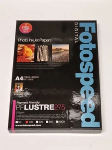 Fotospeed 7D615 - A4 - Pigment Friendly Lustre 275gsm inkjet Paper - 100 Pack - Picture 1 of 1