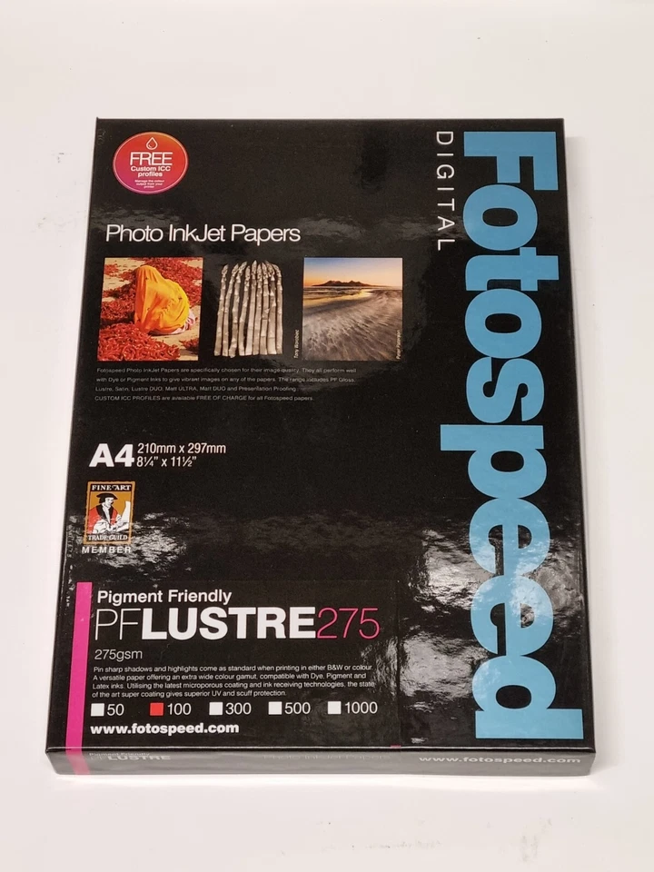 Fotospeed 7D615 - A4 - Pigment Friendly Lustre 275gsm inkjet Paper - 100 Pack - Image 1 of 1