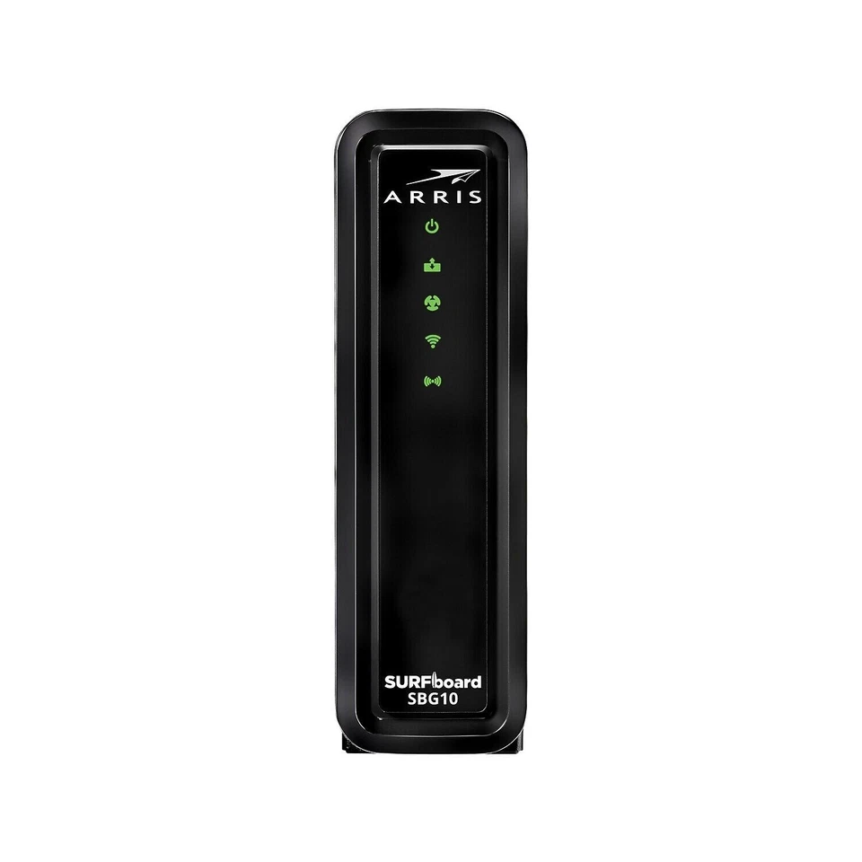 ARRIS SBG10 SURFboard  AC1600 Dual-Band Cable Modem  Router - Black