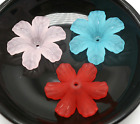 50 Mixed Color Frosted Acrylic Large Blossom Flower Beads 32mm Center Hole