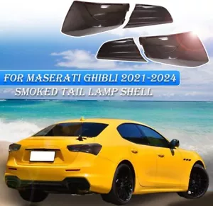 Blackout Car Taillight Shell Tail Lampshade Cover For Maserati Ghibli 2021-2024 - Imagen 1 de 6