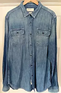 NEW Imogene And Willie 'Earl' Distressed Selvage Denim Workshirt, MSRP $235 - Picture 1 of 5