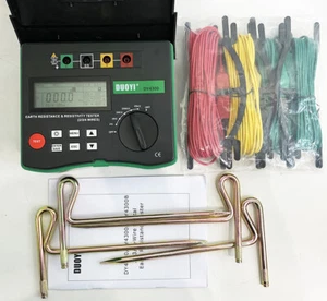 Detector digital de resistencia al suelo suelo tierra probador de resistencia de aislamiento - Imagen 1 de 9