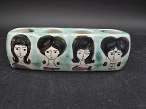 Porta Rossetto Vanity Vintage Italia Italiano Ceramica Stile Di Milano - Foto 1 di 11