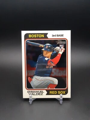 2023 Topps Heritage High Number Chrome /999 Enmanuel Valdez #631 Rookie RC - Image 1 of 2
