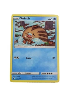 Pokemon TCG: S&M Crimson Invasion - COMMON Swinub 19/111 - NM/M Condition - Picture 1 of 7