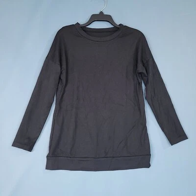 Женский пуловер толстовка с длинным рукавом локоть нашивка черный размер S - Изображение 1 из 4