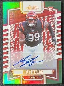 2023 Panini Absolute Green AUTO /25 Myles Murphy RC Rookie Cincinnati Bengals - Bild 1 von 2