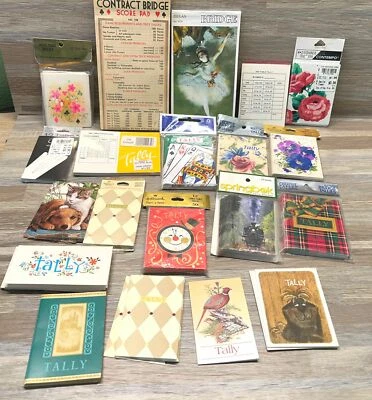 Over 150 Vintage Bridge Tally Cards Score Pads Hallmark Springbok Congress NEW - Image 1 of 4