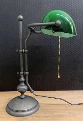 Bankerlampe Tischlampe Jugendstil Messing Schreibtischlampe Antik Stil Deko Lamp - Bild 1 von 4