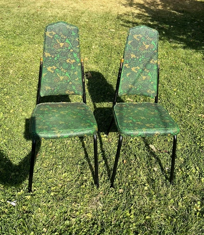 Vintage Queen City Dinettes Duchess Line Kitchen Chairs MCM Chicago Area Pick Up Cover