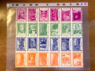 Brazilian Historical 1939 Worlds Fair (?) Amoco (?) (24) Stamp Sheet (#10) - Image 1 of 4