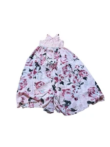 Girls Size 8 Speechless Sleeveless Walkthrough Maxi Dress, Romper,Pink/ Floral - Picture 1 of 2