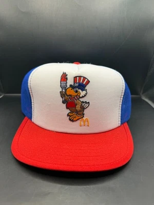 Винтажная бейсболка 1984 Olympics McDonalds Sam The Eagle с сеткой для дальнобойщиков - Изображение 1 из 4