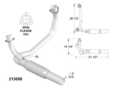 Convertidor catalítico para GMC G3500 1995 5,7 L V8 GAS OHV Foto 1 de 2