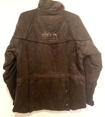 Casaco equestre feminino Outback Trading marrom tamanho médio microsuede equitação - Imagem 1 de 4