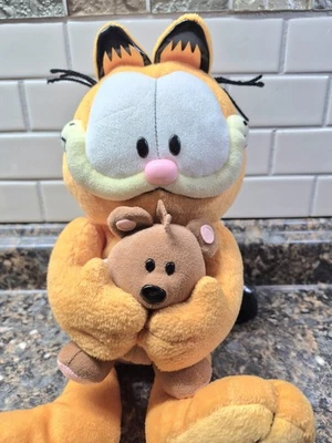 TY Garfield & Pooky Best Friends Forever 收藏版 2007 15 英寸毛绒豆豆娃  — 第 1/4 张图片