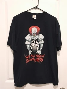 “IT” Pennywise Clown T Shirt “ We All Throw Down Here” Bowling Size XL - Picture 1 of 6