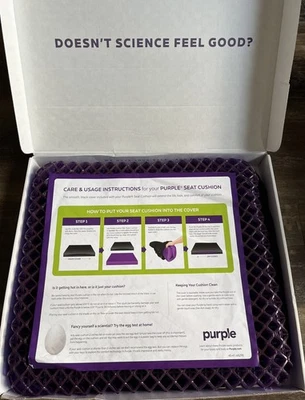 "Cojín de asiento real púrpura de 2"" con funda lavable coche/oficina/viaje" Foto 1 de 4