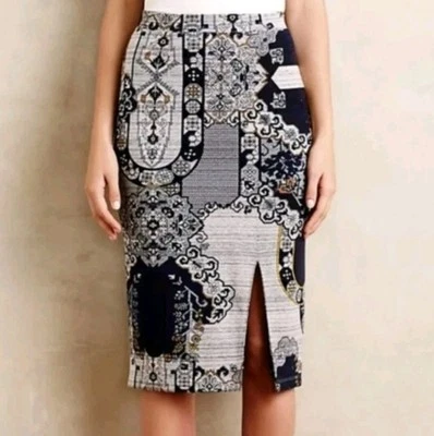 Falda lápiz Anthropologie HD in Paris Acanthe jersey suave mediana  Foto 1 de 4