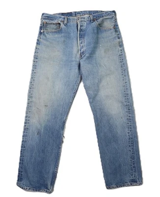 Pantalones de mezclilla de colección años 90 1997 Levi's 501 xx EE. UU. para hombre 37 x 30 pestañas rojas azules Foto 1 de 4