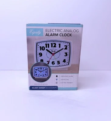 Equity Electric Analog Alarm Clock  Lighted Dial & Snooze Function - Image 1 of 4