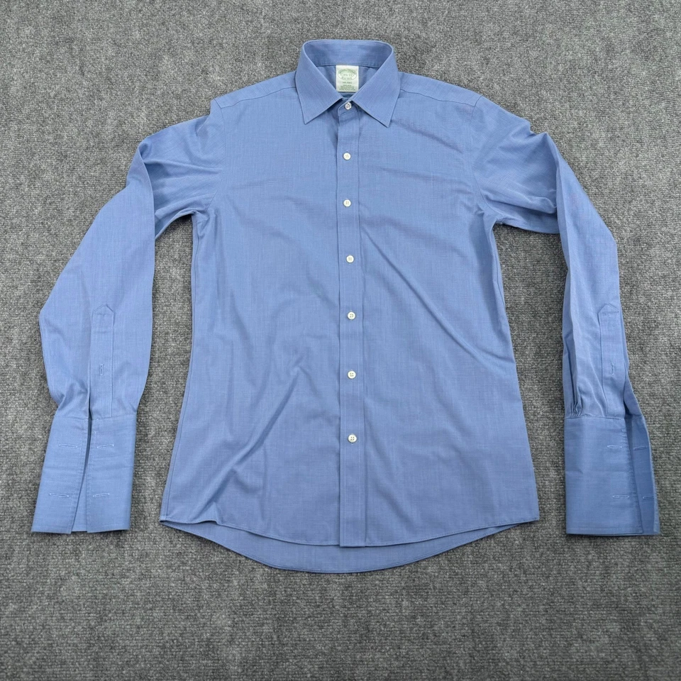 Camisa de vestir Brooks Brothers Milano para hombre 14,5-33 azul 100 % algodón americano Supima Foto 1 de 4