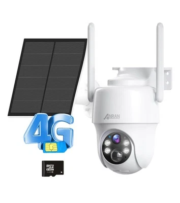 ANRAN | 4G LTE Überwachungskamera Außen Akku Solar Sim Karte Solarpanel Funk - Bild 1 von 4