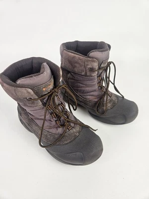 Columbia Boots Boys Size 6 Brown Winter Insulated Suede/Polyester Lace Up  — 第 1/4 张图片